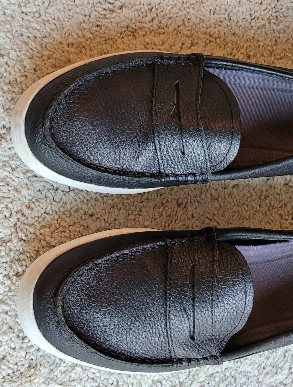 Cole Haan Leather Sneakers  Black & White Size 10 - Picture 2 of 5